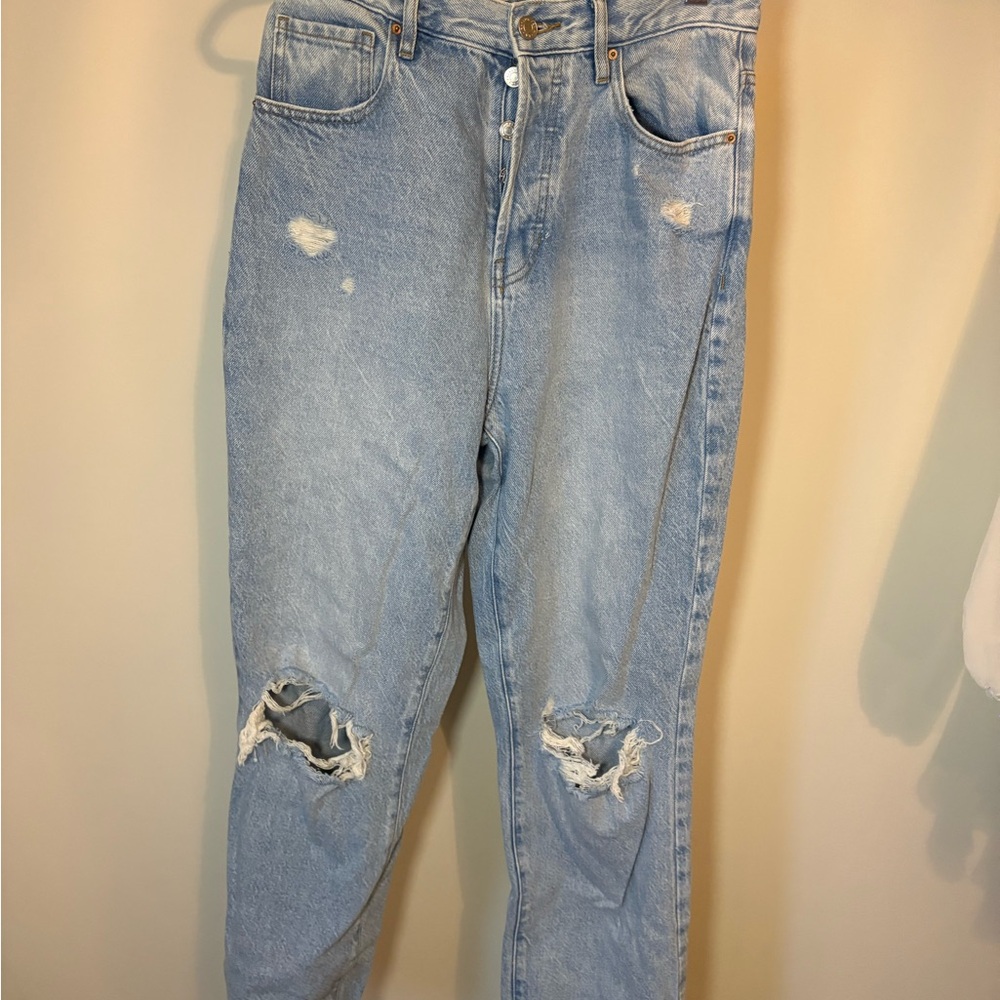 PacSun Light Blue Distressed Dad Jeans